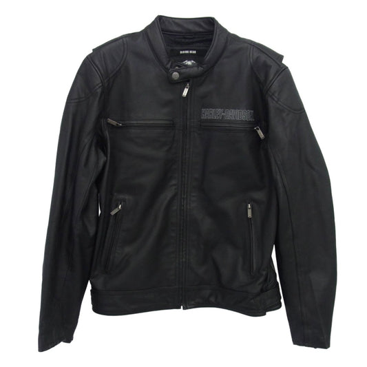 HARLEY DAVIDSON ハーレーダビッドソン 97062-11VM スカルエイリアン スパイダー ロゴ レザー ジャケット ブラック系 M【中古】