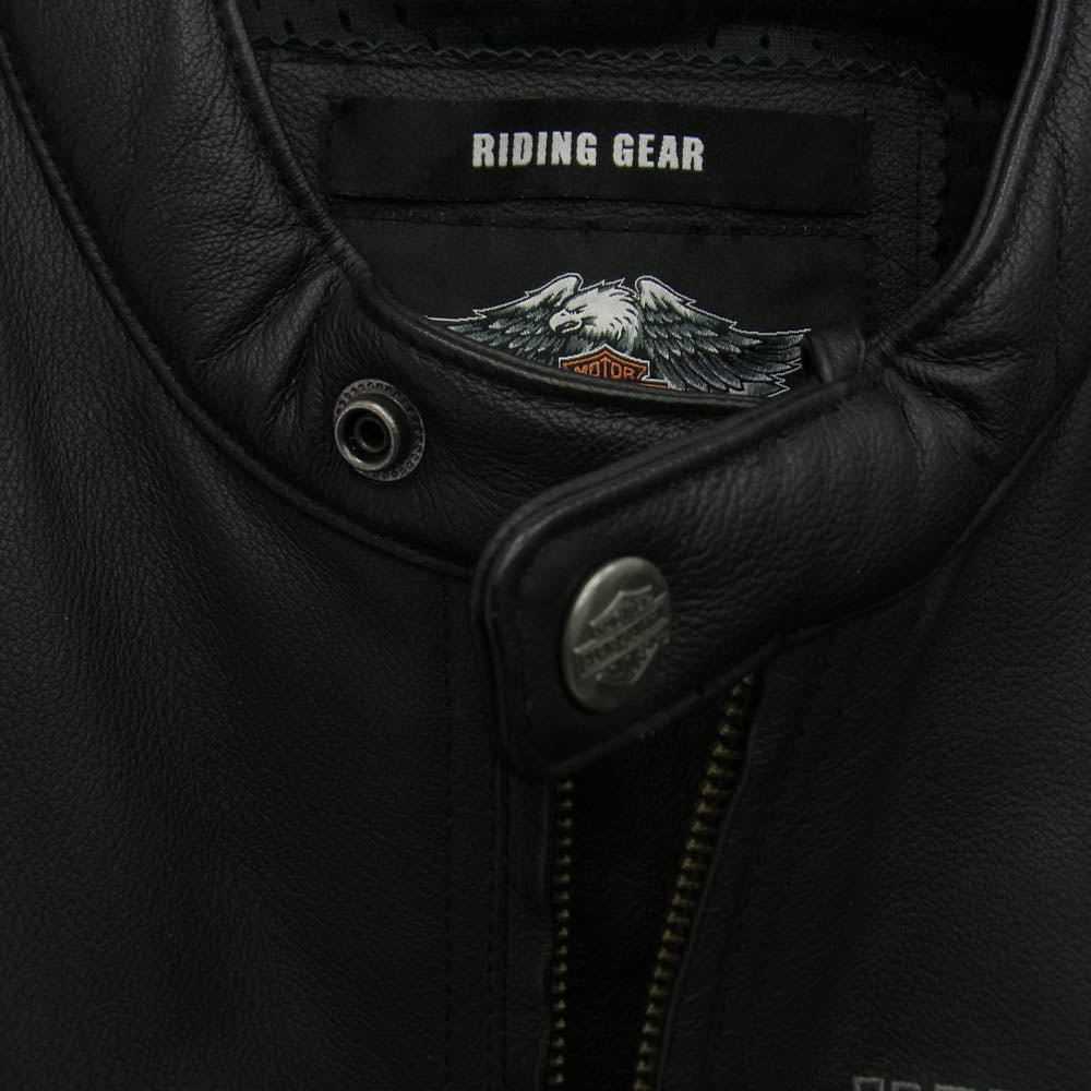 HARLEY DAVIDSON ハーレーダビッドソン 97062-11VM スカルエイリアン スパイダー ロゴ レザー ジャケット ブラック系 M【中古】