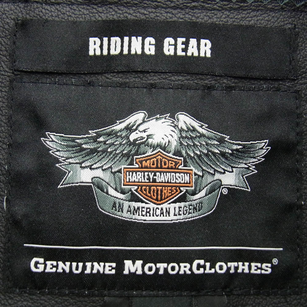 HARLEY DAVIDSON ハーレーダビッドソン 97062-11VM スカルエイリアン スパイダー ロゴ レザー ジャケット ブラック系 M【中古】