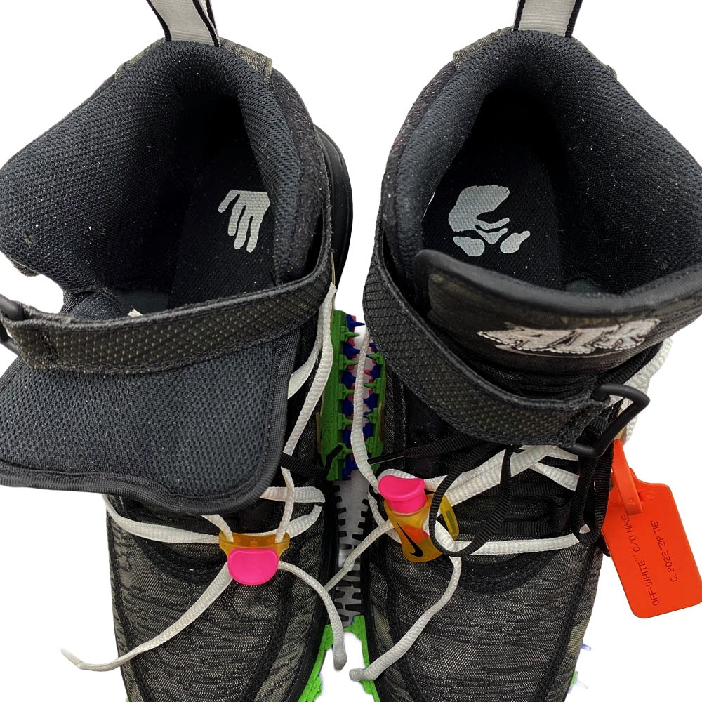 NIKE ナイキ DO6290-001 × Off-White オフホワイト Air Force 1 Mid エア フォース ミッドカット スニーカー ブラック系 27.5cm【中古】