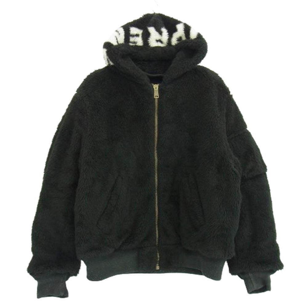 Supreme シュプリーム 22AW Faux Fur Reversible MA-1 フェイク ファー リバーシブル ジャケット ブラック系 L【中古】