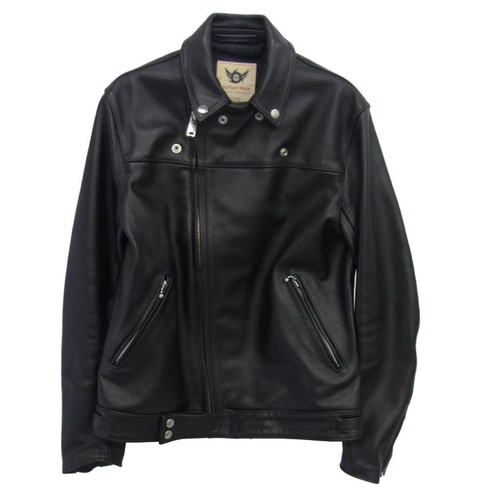 トリプルシックス LJM-23TF タイトフィット フロントフラップ ライダースジャケット ブラック系 36【美品】【中古】