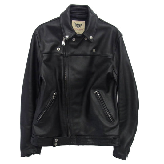 トリプルシックス LJM-23TF タイトフィット フロントフラップ ライダースジャケット ブラック系 36【美品】【中古】