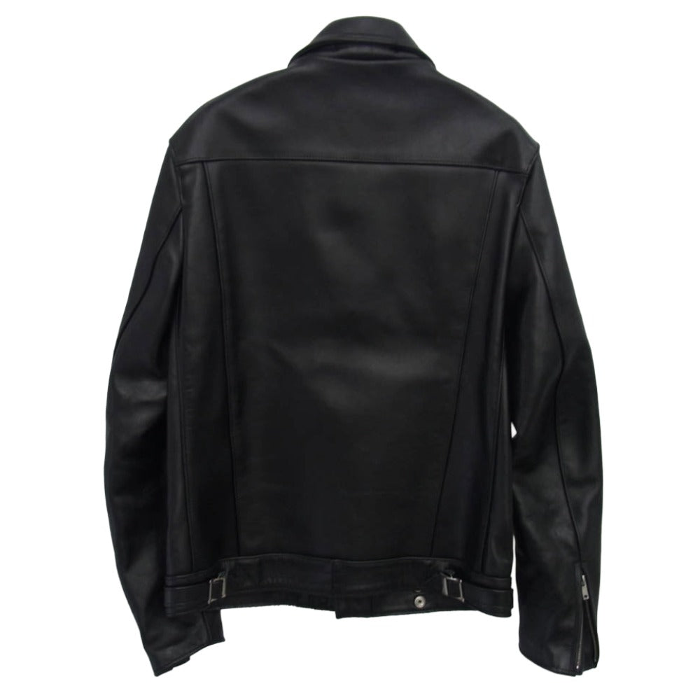 トリプルシックス LJM-23TF タイトフィット フロントフラップ ライダースジャケット ブラック系 36【美品】【中古】