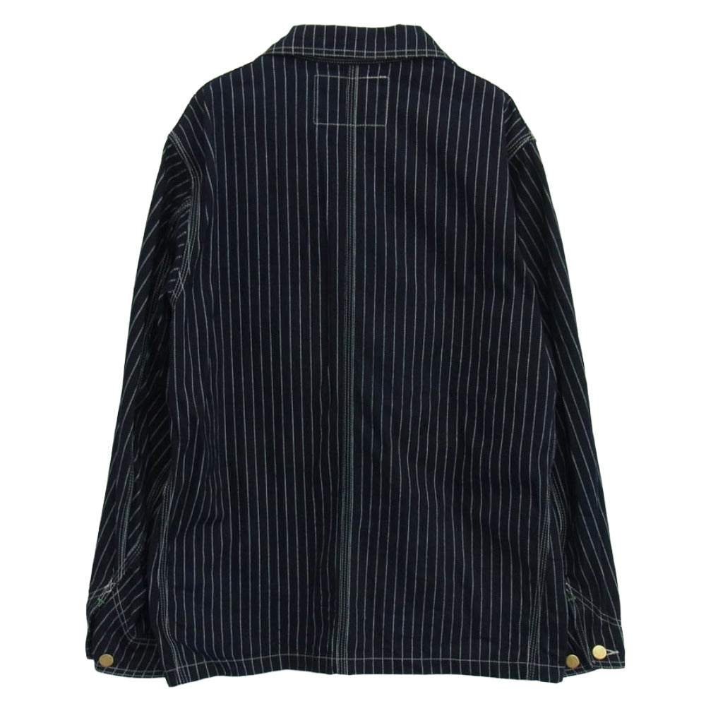 SUGAR CANE シュガーケーン SC14372 9oz WABASH STRIPE WORK COAT ウォバッシュ ストライプ カバーオール ジャケット インディゴブルー系 40【美品】【中古】