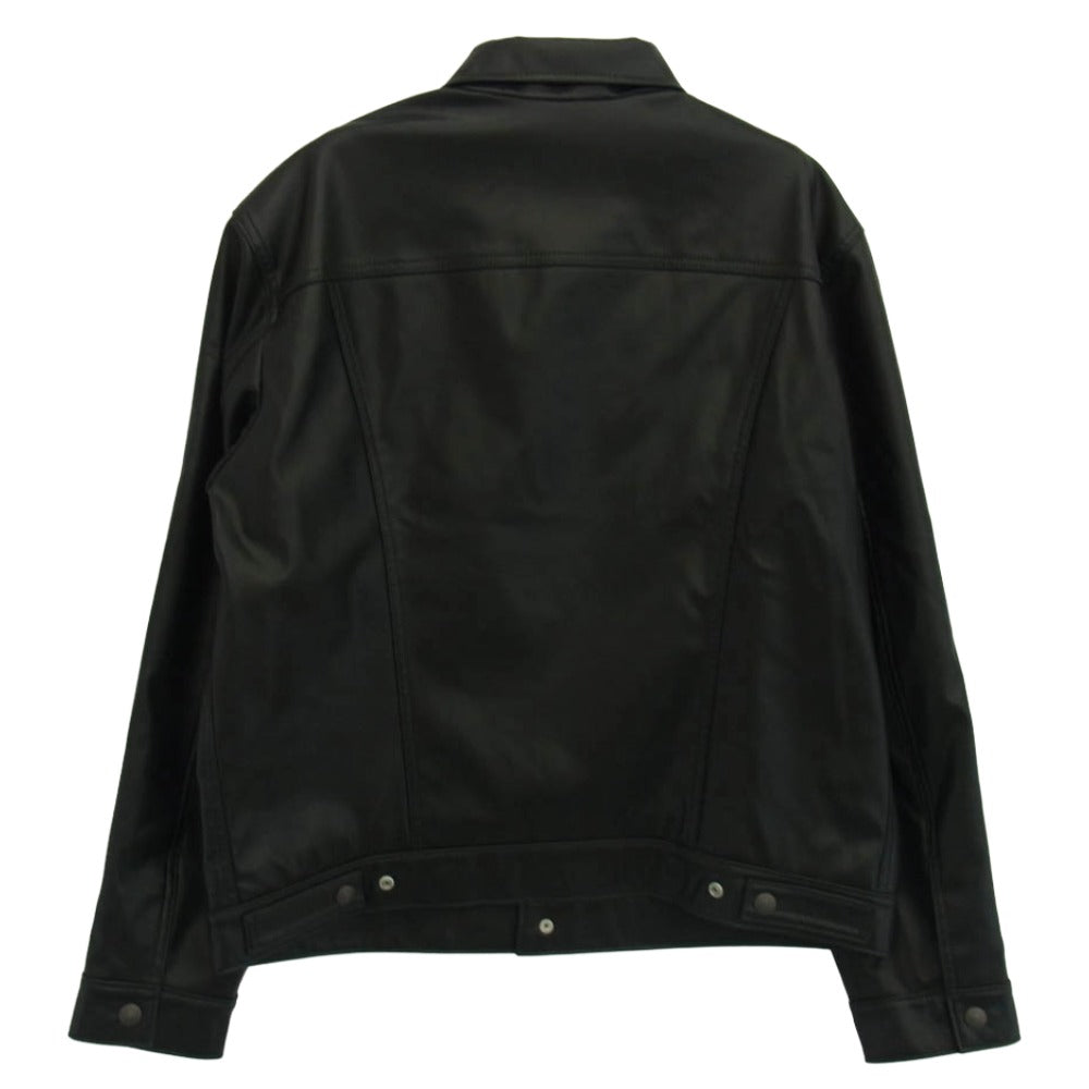 Levi's リーバイス A5019-0000 JAPAN LIMITED LEATHER TRUCKER JACKET レザー トラッカー ジャケット ブラック系 L【中古】