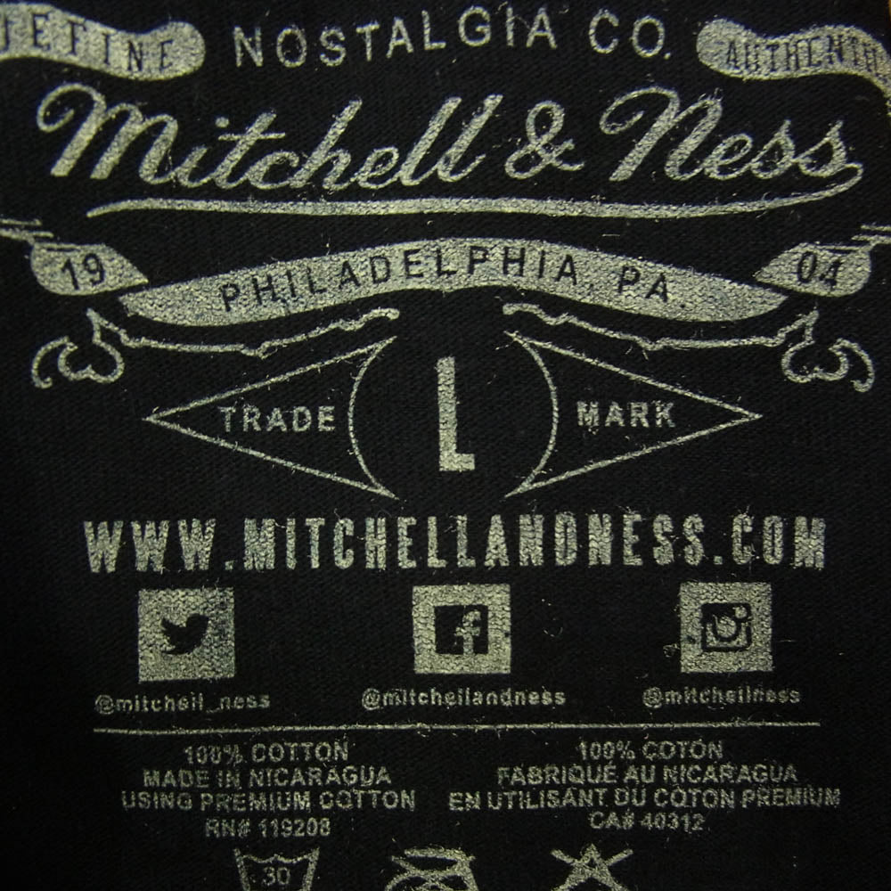 ミッチェルアンドネス NBA REAL BIG FACE ビック フェイス 半袖 Tシャツ ブラック系 L【美品】【中古】