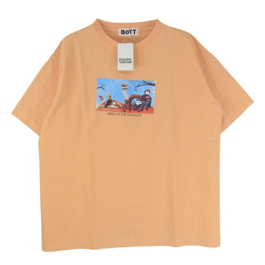 BOTT ボット BIRTH OF THE TEENAGER 半袖 Tシャツ オレンジ系 L【美品】【中古】
