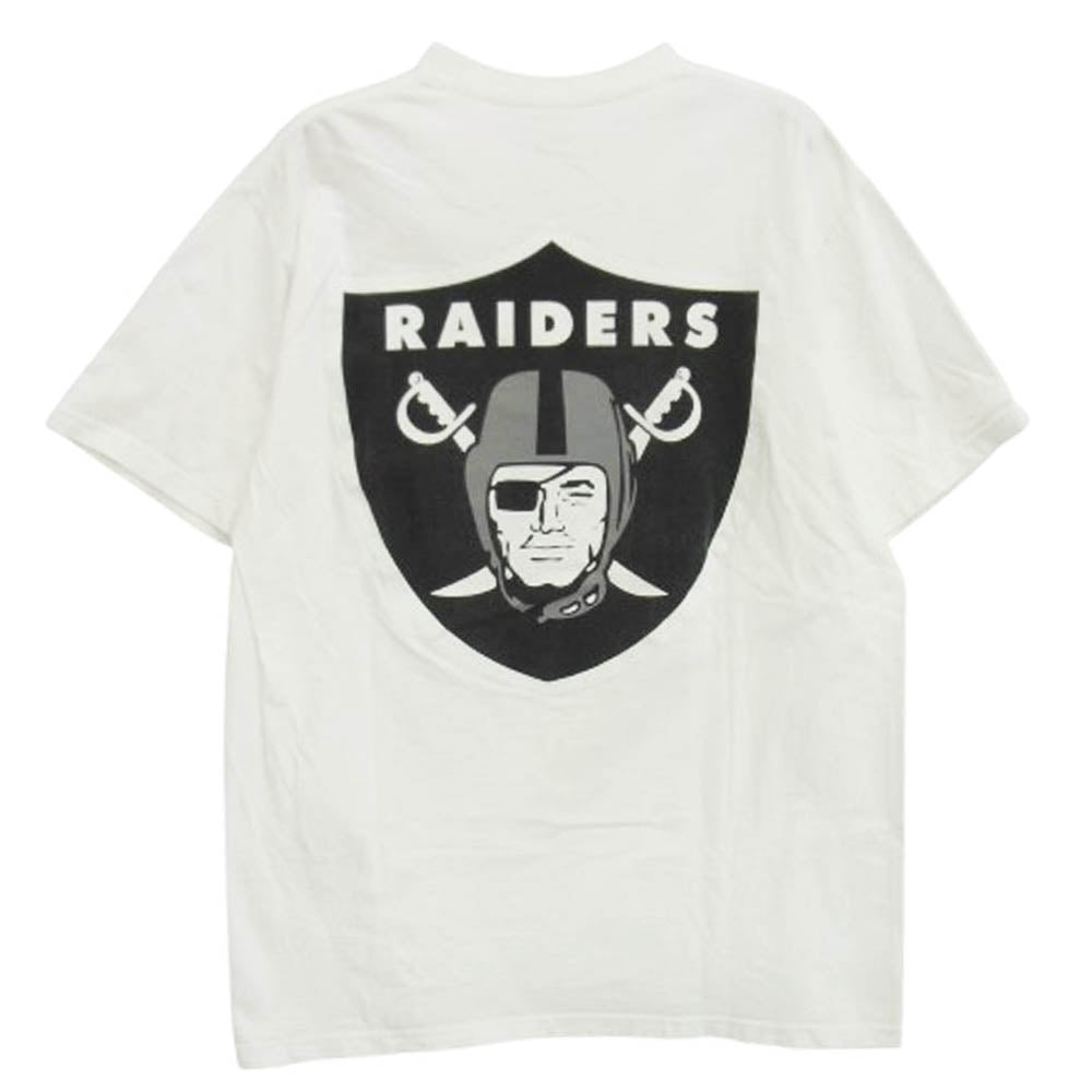Supreme シュプリーム 19SS NFL Raiders 47 Pocket Tee レイダース ポケット 半袖 Tシャツ ホワイト系 M【中古】