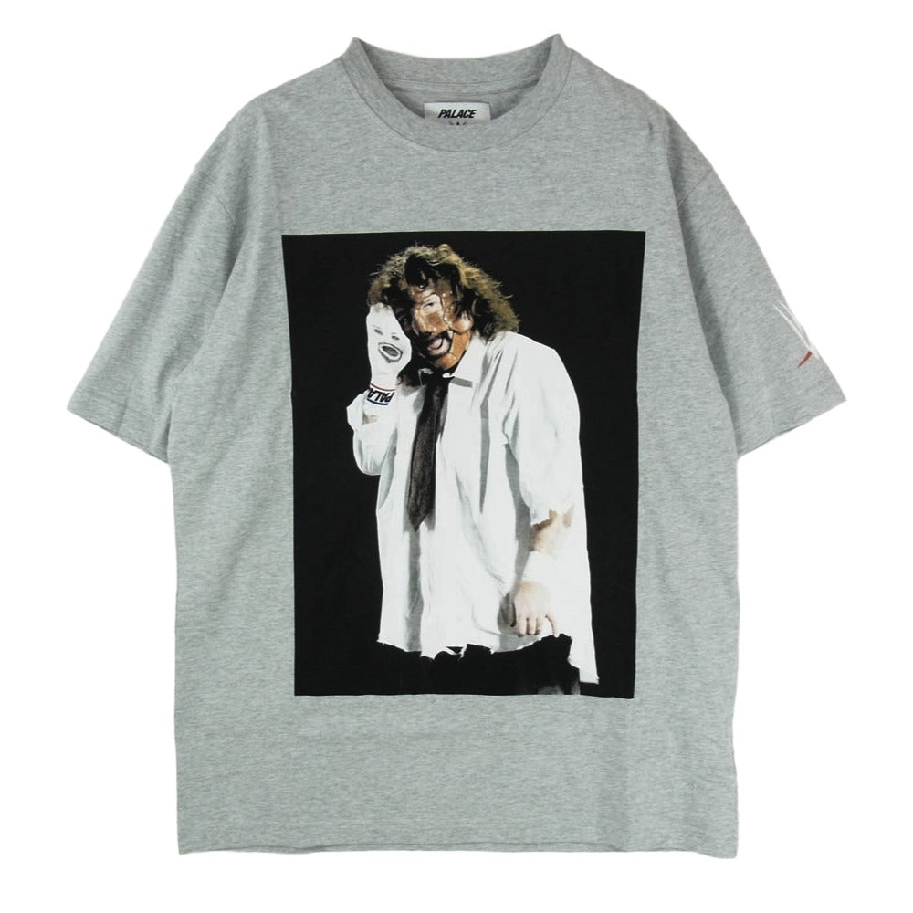 PALACE パレス x WWE Mankind Sock T-Shirt マンカインド ソック フォトグラフィック クルーネック 半袖Tシャツ グレー系 L【美品】【中古】