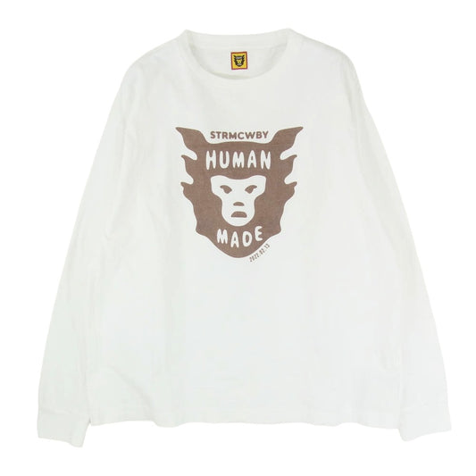 HUMAN MADE ヒューマンメイド STRMCWBY HUMAN MADE 長袖 プリント Tシャツ オフホワイト系 XL【中古】