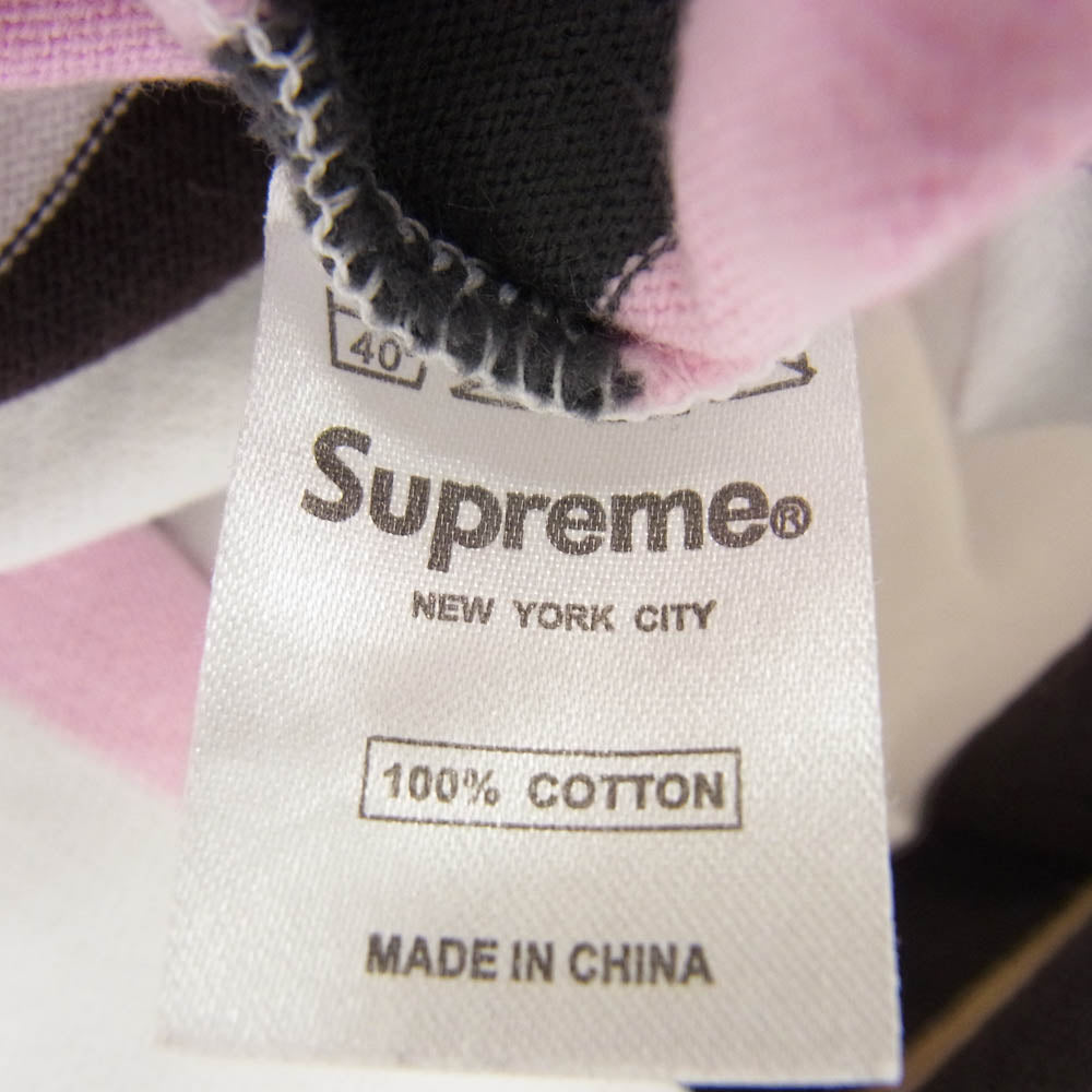 Supreme シュプリーム Double Stripe Polo ストライプ 長袖 ポロシャツ ラガー シャツ ホワイト系 マルチカラー系 M【中古】