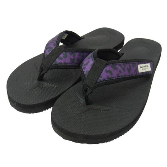 WACKO MARIA ワコマリア 21SS OG-021-2WM × suicoke スイコック レオパード サンダル ブラック系 パープル系 26cm【中古】