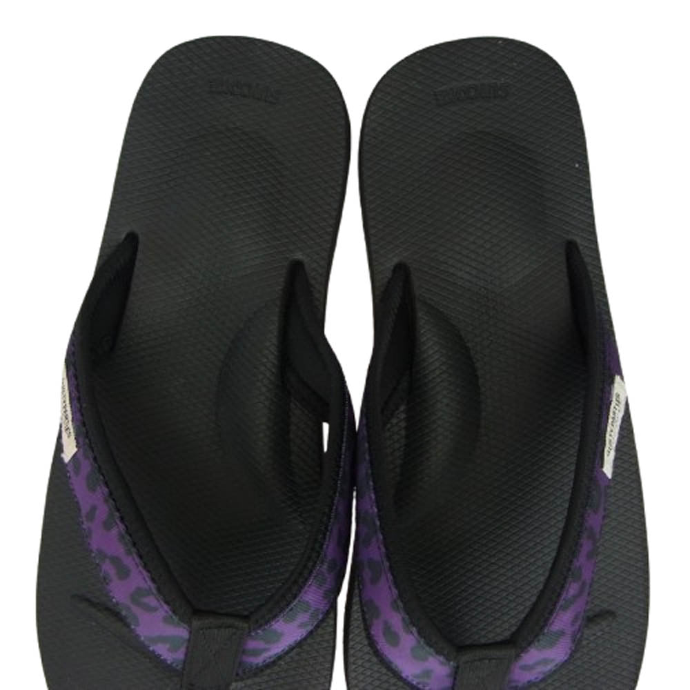 WACKO MARIA ワコマリア 21SS OG-021-2WM × suicoke スイコック レオパード サンダル ブラック系 パープル系 26cm【中古】
