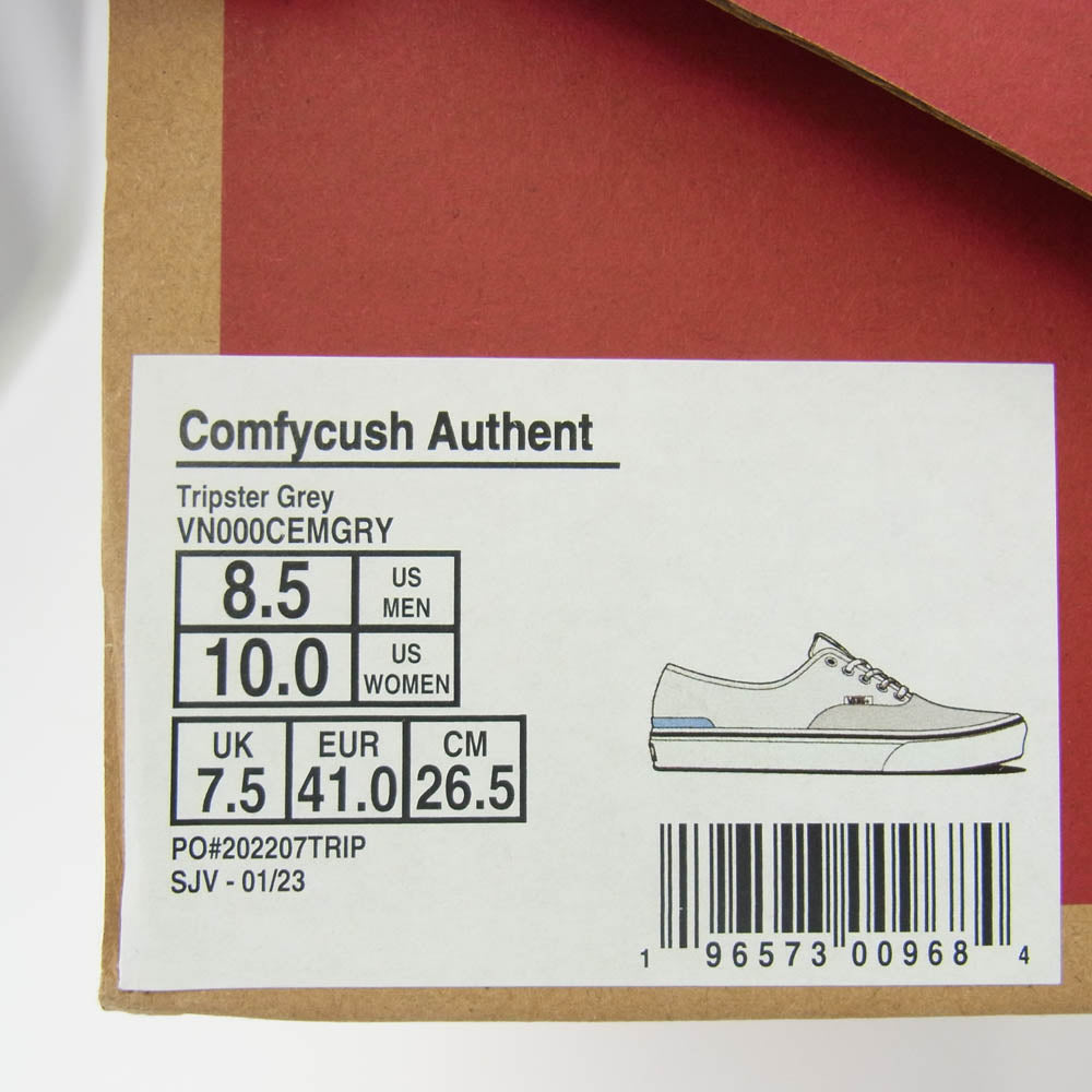 VANS バンズ VN000CEMGRY × TRIPSTER ComfyCush Authentic HC コンフィクッシュ オーセンティック ローカット スニーカー ホワイト系 26.5cm【中古】