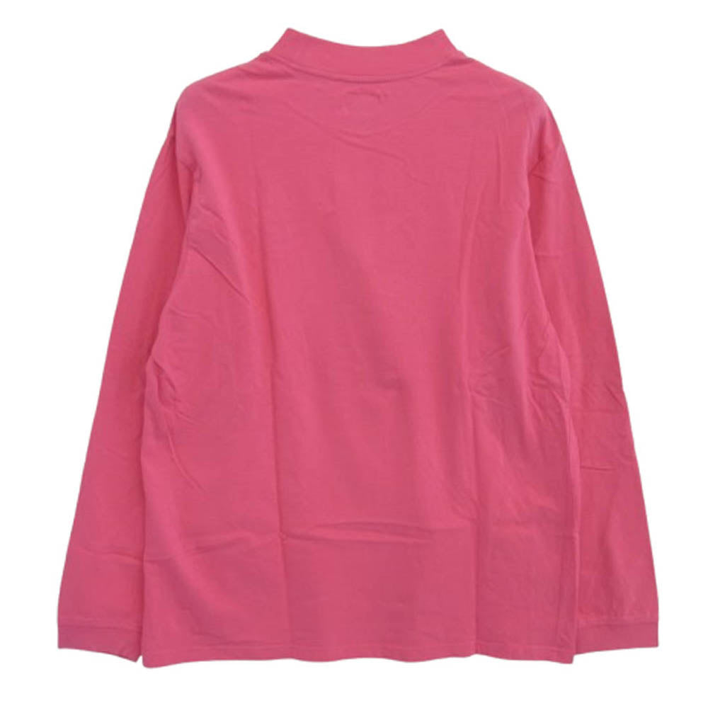 Supreme シュプリーム 22AW Mock Neck L/S Top モックネック クラシックロゴ 長袖 Tシャツ ピンク系 M【中古】