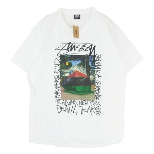 STUSSY ステューシー x Denim Tears FARMERS BLVD TEE デニムティアーズ 半袖 Tシャツ カットソー オフホワイト系 L【美品】【中古】