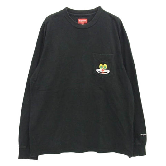 Supreme シュプリーム 19AW Cat L/S Pocket Tee キャット ポケット 長袖 Tシャツ ブラック系 M【中古】