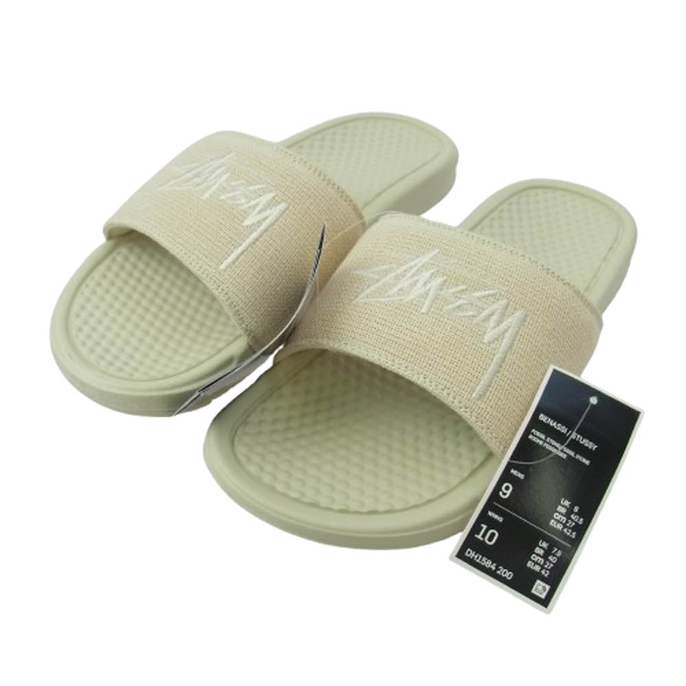 NIKE ナイキ DH1584-200 × STUSSY ステューシー BENASSI SLIDE STONE ベナッシ スライドストーン サンダル ベージュ系 27cm【新古品】【未使用】【中古】