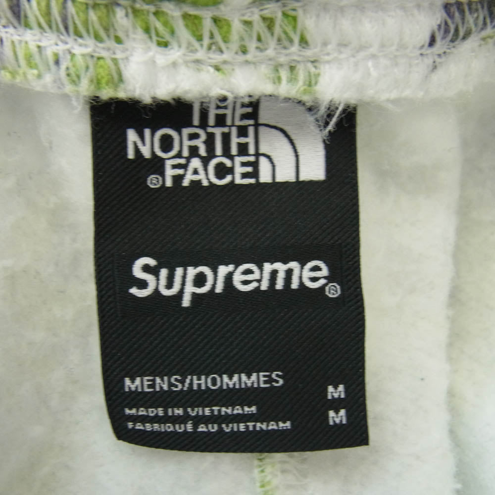 Supreme シュプリーム 23AW NB52302I × THE NORTH FACE ノースフェイス Leaf Sweat Pant リーフ スウェット パンツ オフホワイト系 グリーン系 M【中古】