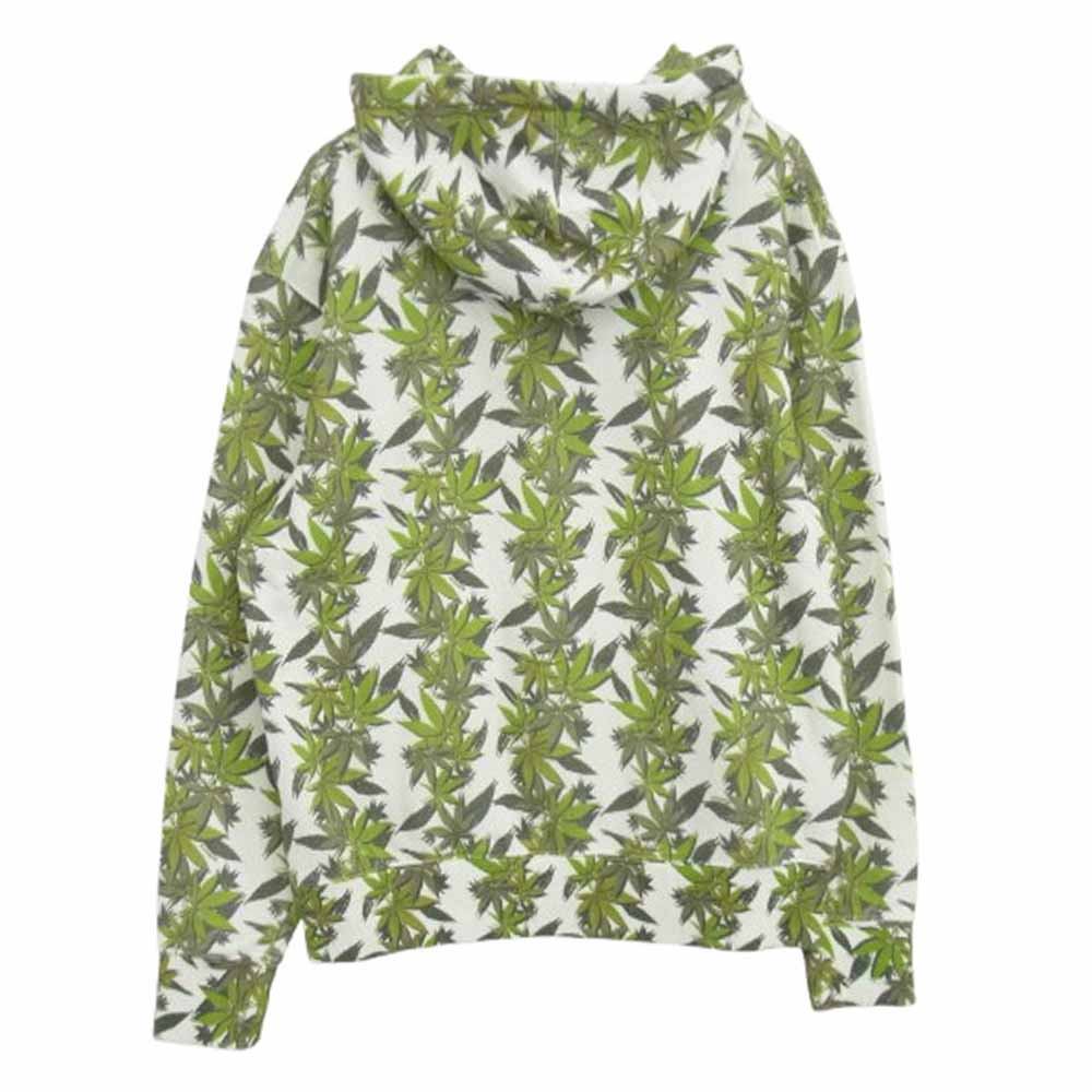 Supreme シュプリーム 23AW NT52301I ×THE NORTH FACE ザ ノースフェイス Leaf Hooded Sweatshirt リーフ フーデッド スウェットシャツ フーディ パーカー オフホワイト系 グリーン系 M【中古】