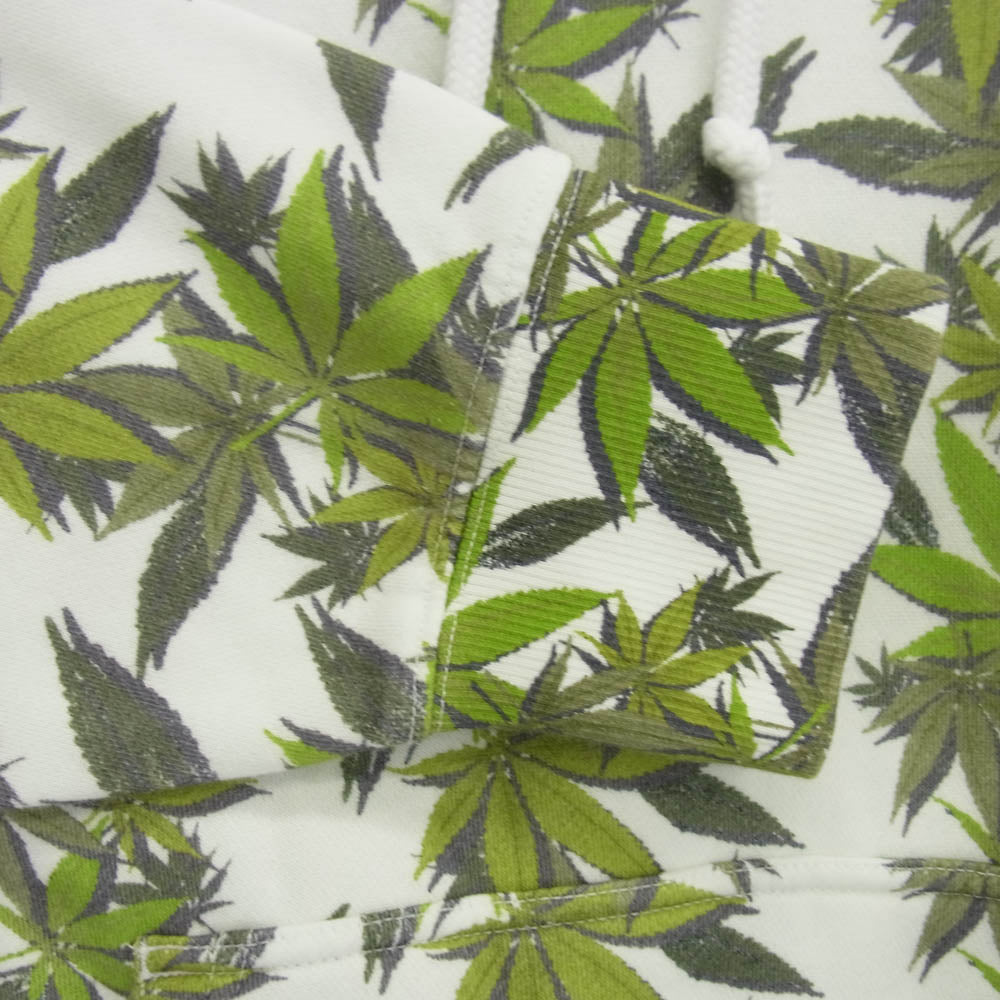 Supreme シュプリーム 23AW NT52301I ×THE NORTH FACE ザ ノースフェイス Leaf Hooded Sweatshirt リーフ フーデッド スウェットシャツ フーディ パーカー オフホワイト系 グリーン系 M【中古】