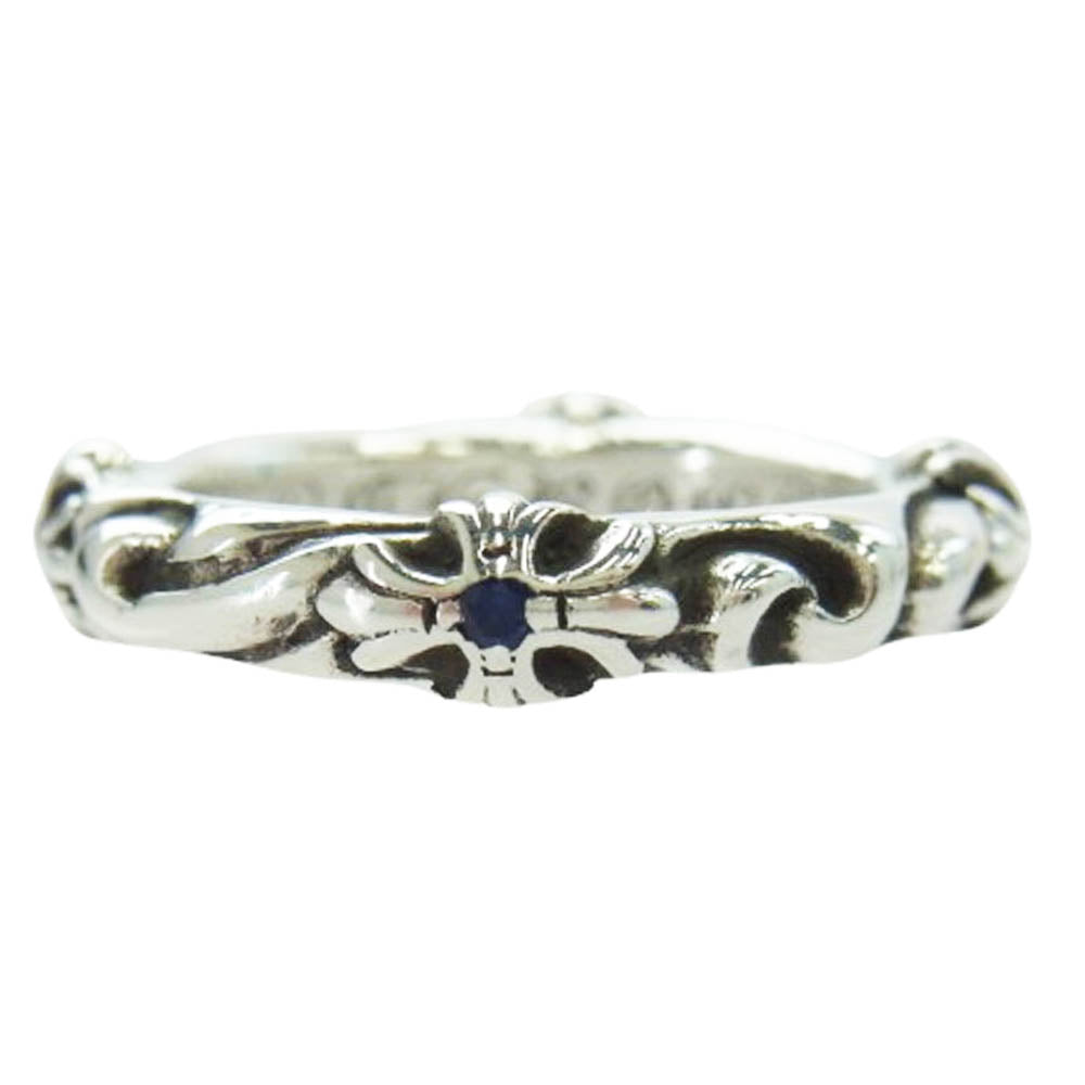 CHROME HEARTS クロムハーツ（原本無） SBT BAND SBTバンド リング アフター4Pサファイア シルバー系 15.5号【中古】