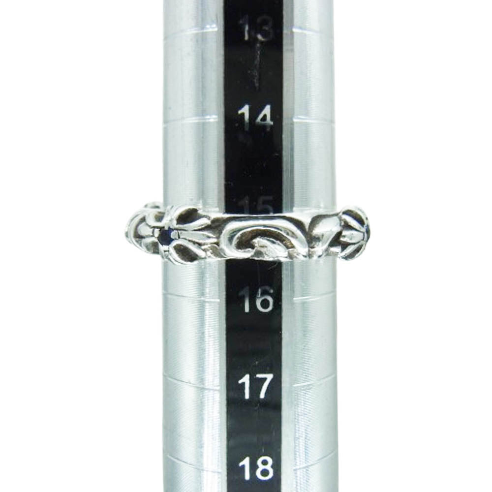 CHROME HEARTS クロムハーツ（原本無） SBT BAND SBTバンド リング アフター4Pサファイア シルバー系 15.5号【中古】