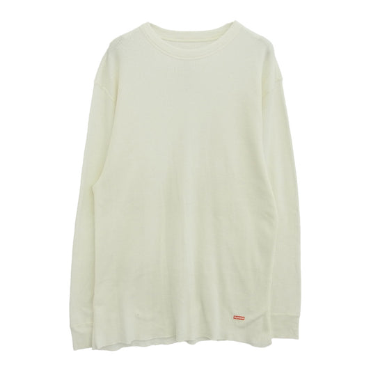 Supreme シュプリーム Hanes Thermal Crew ヘインズ サーマル クルーネック 長袖 Tシャツ ホワイト系 XL【中古】