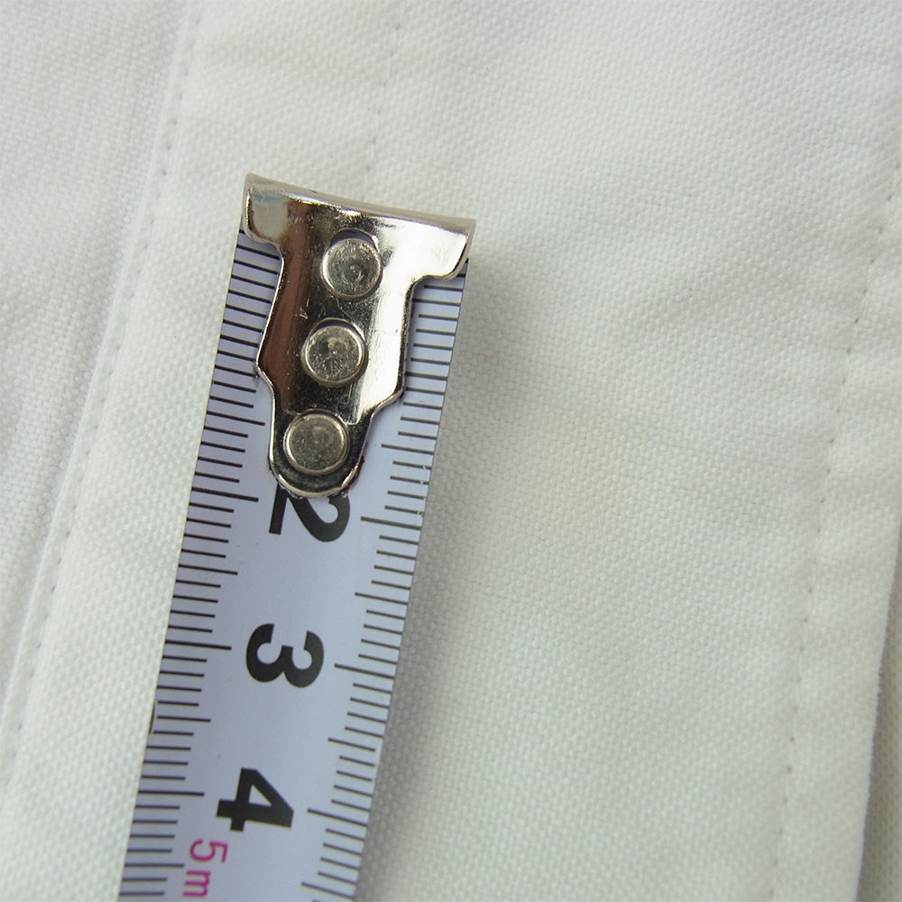 BURBERRY BLACK LABEL バーバリーブラックレーベル D1M07-606-02 ポケット 刺?ロゴ ボタンダウン コットン 長袖シャツ オフホワイト系 2【中古】