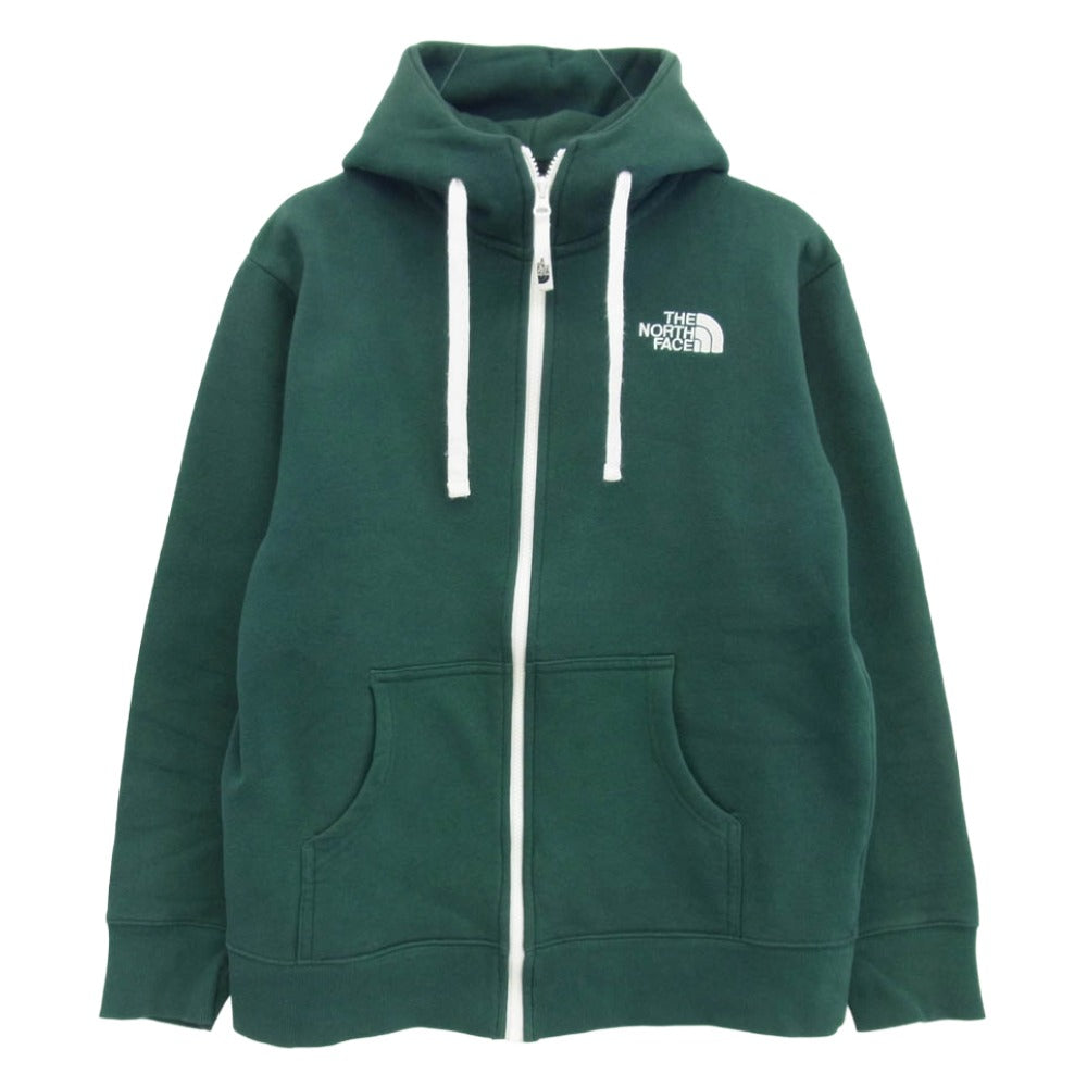THE NORTH FACE ノースフェイス NT11530 リアビュー スウェット 裏起毛 フーディ ジップパーカー グリーン系 M【中古】