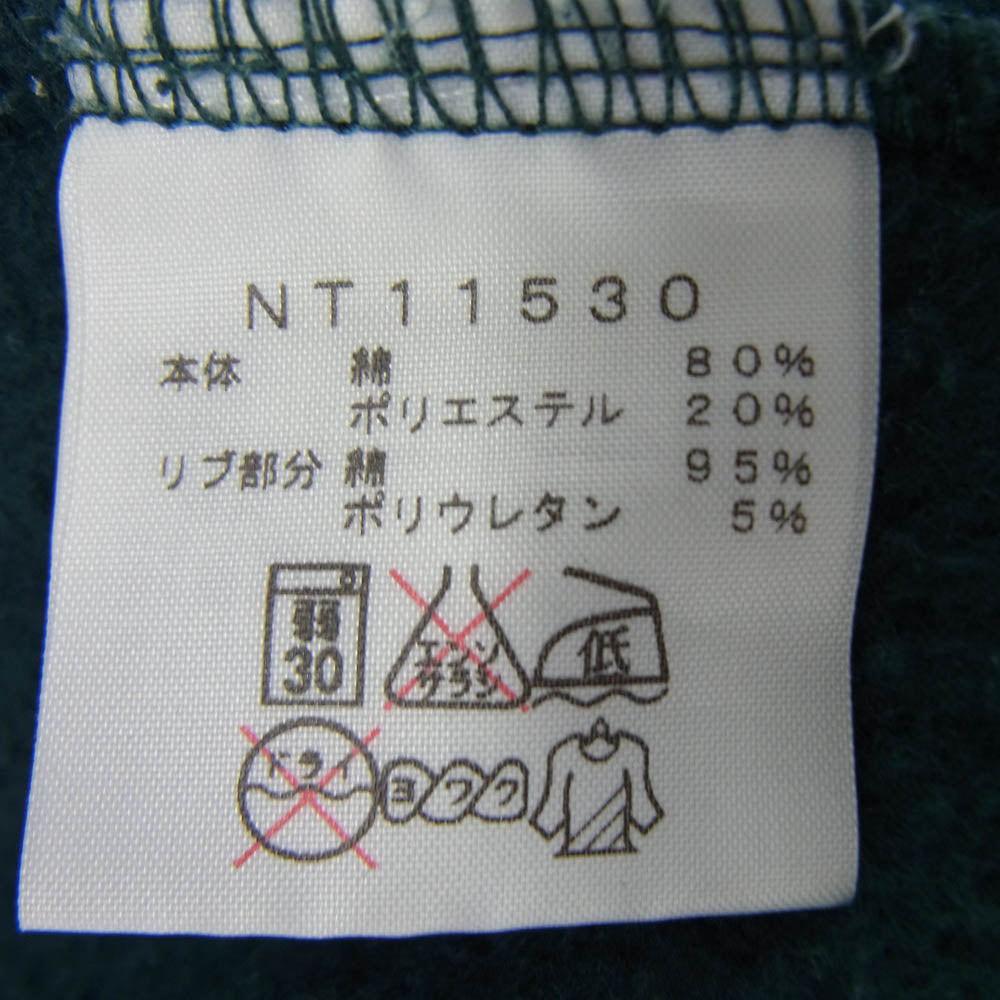 THE NORTH FACE ノースフェイス NT11530 リアビュー スウェット 裏起毛 フーディ ジップパーカー グリーン系 M【中古】