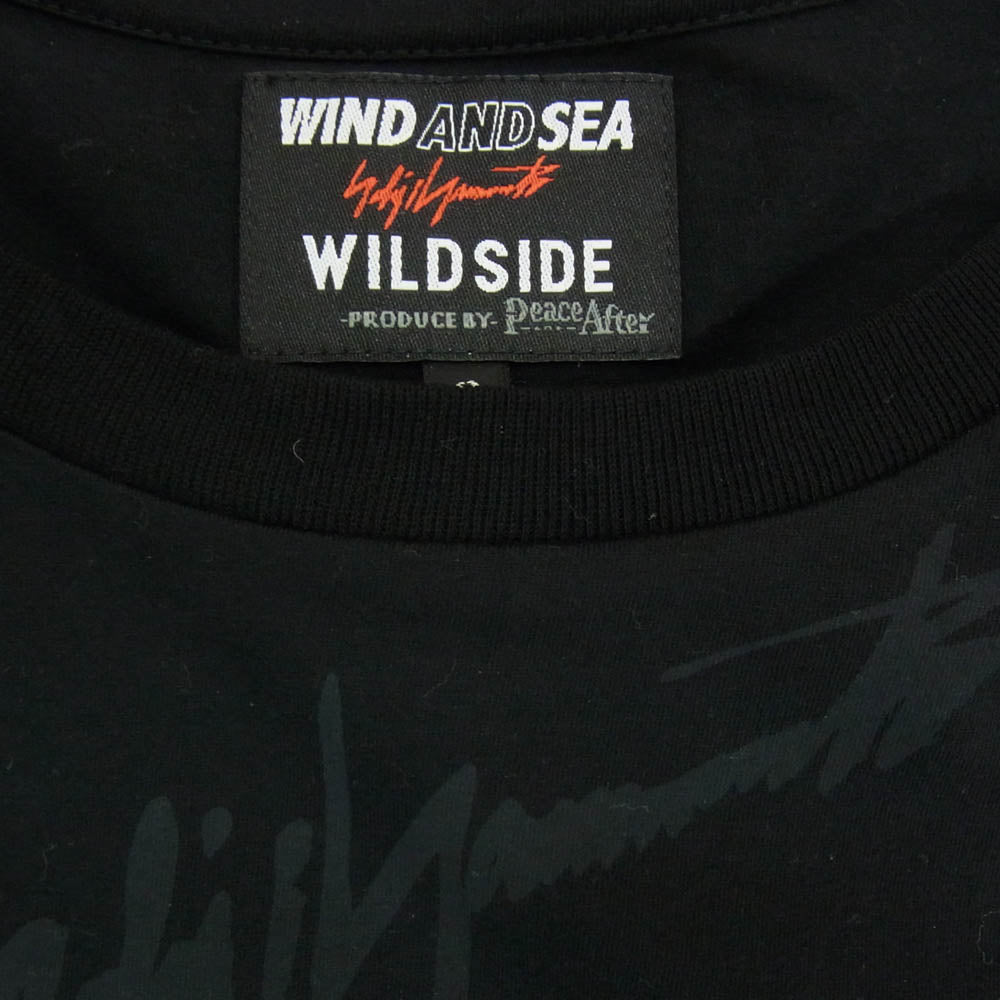 WIND AND SEA ウィンダンシー 22SS WAS-0475 WILDSIDE YOHJI YAMAMOTO MONOGRAM PRINT T-SHIRT ワイルドサイド ヨウジヤマモト モノグラム プリント 半袖 Tシャツ ブラック系 3【中古】