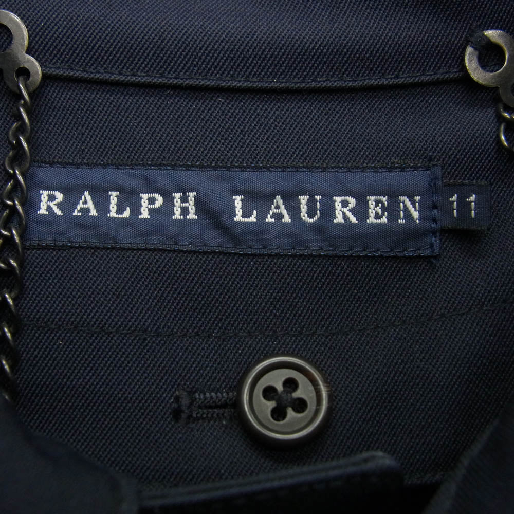 RALPH LAUREN ラルフローレン 着脱可ライナー付 ステンカラーコート ダークネイビー系 49【中古】