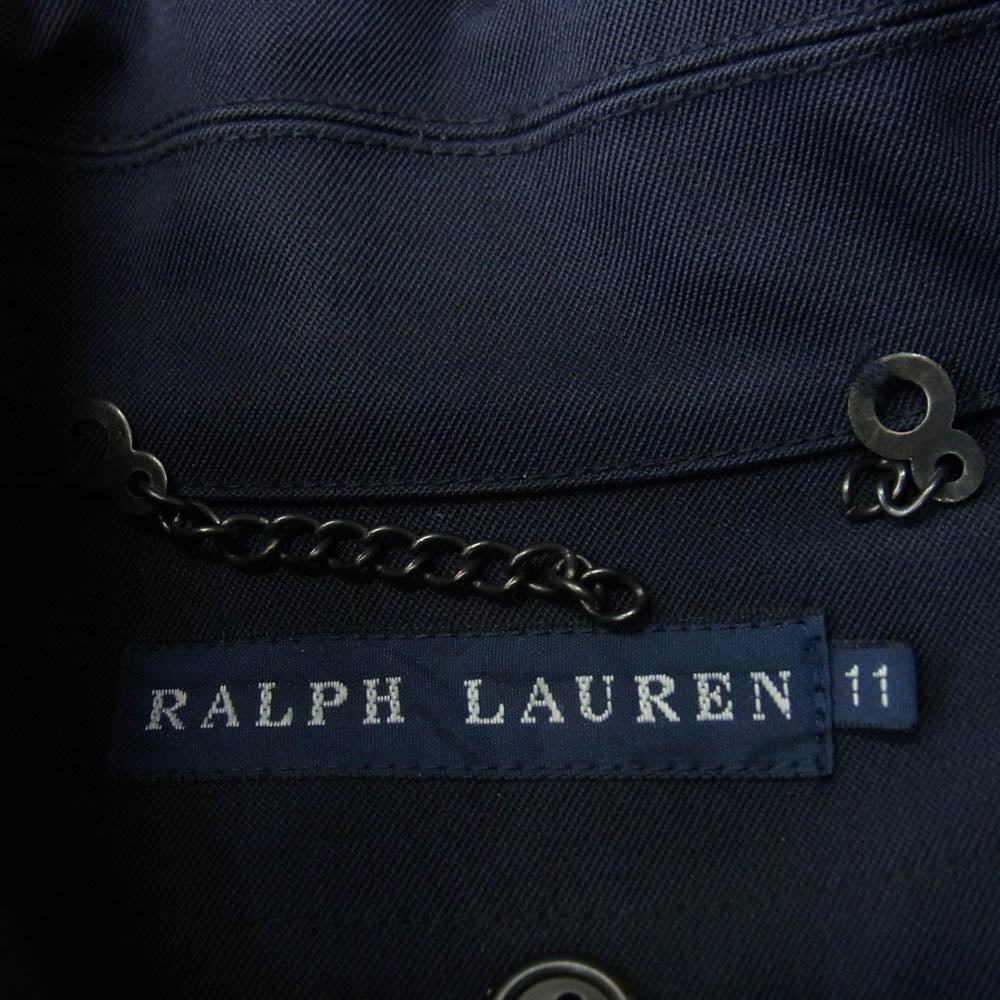RALPH LAUREN ラルフローレン 着脱可ライナー付 ステンカラーコート ダークネイビー系 49【中古】