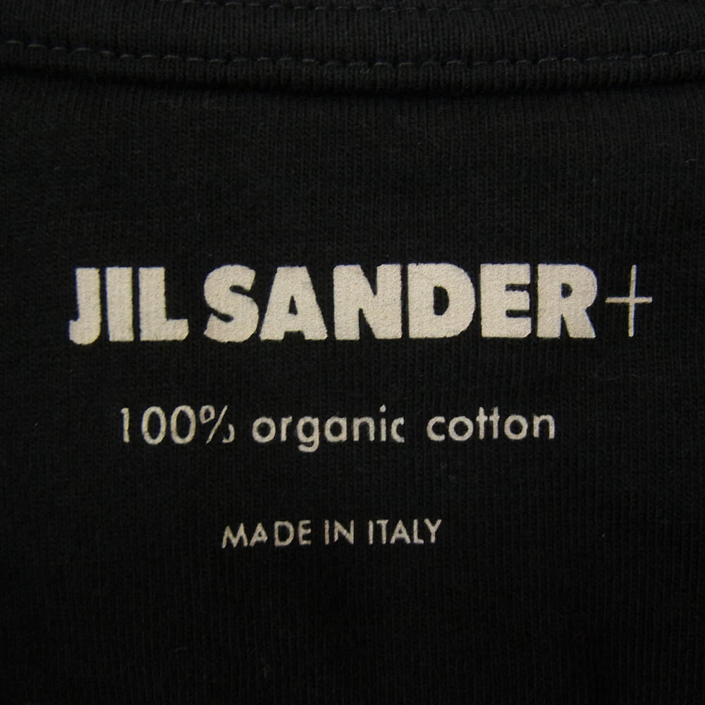 JIL SANDER+ ジルサンダープラス J47GC0002 J45048 裾ロゴ ラベルタグ クルーネック カットソー ロンT 長袖 Tシャツ ブラック系 M【中古】