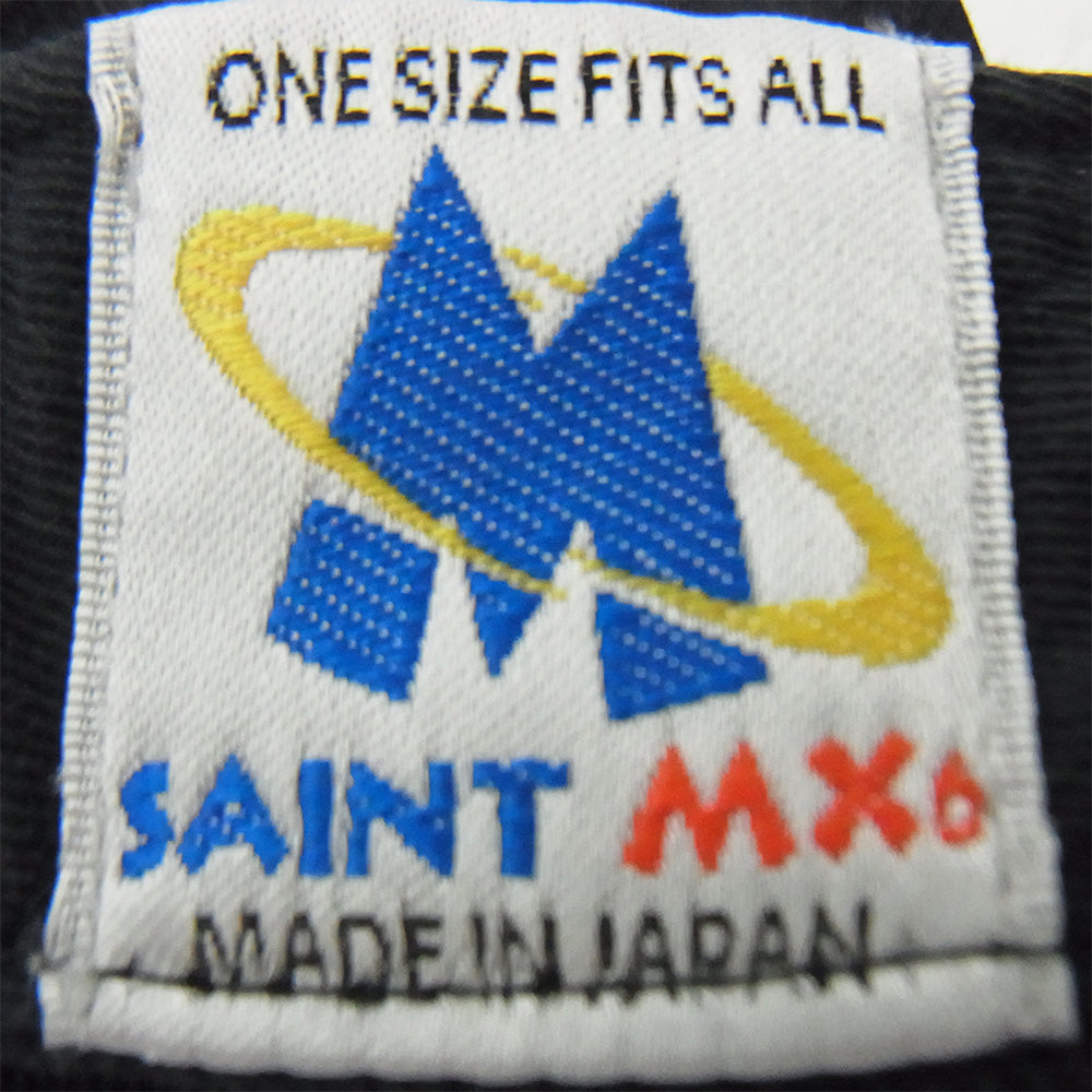 SAINT MICHAEL セントマイケル 25SS SM-HR8-0000-079 SAINT 6PANEL CAP キャップ USED 加工 ロゴワッペン 6パネル キャップ ブラック系 OS【中古】