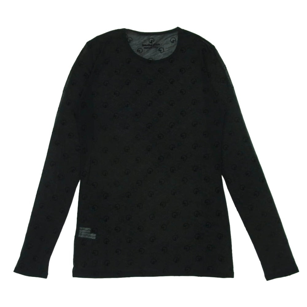 beautiful people ビューティフルピープル 1535310039 PAC-MAN sheer jersey crew neck top パックマン シアー ジャージー クルーネック トップ 長袖 Tシャツ ブラック系 36【新古品】【未使用】【中古】