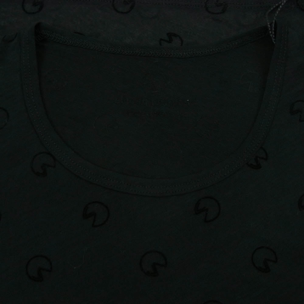 beautiful people ビューティフルピープル 1535310039 PAC-MAN sheer jersey crew neck top パックマン シアー ジャージー クルーネック トップ 長袖 Tシャツ ブラック系 36【新古品】【未使用】【中古】