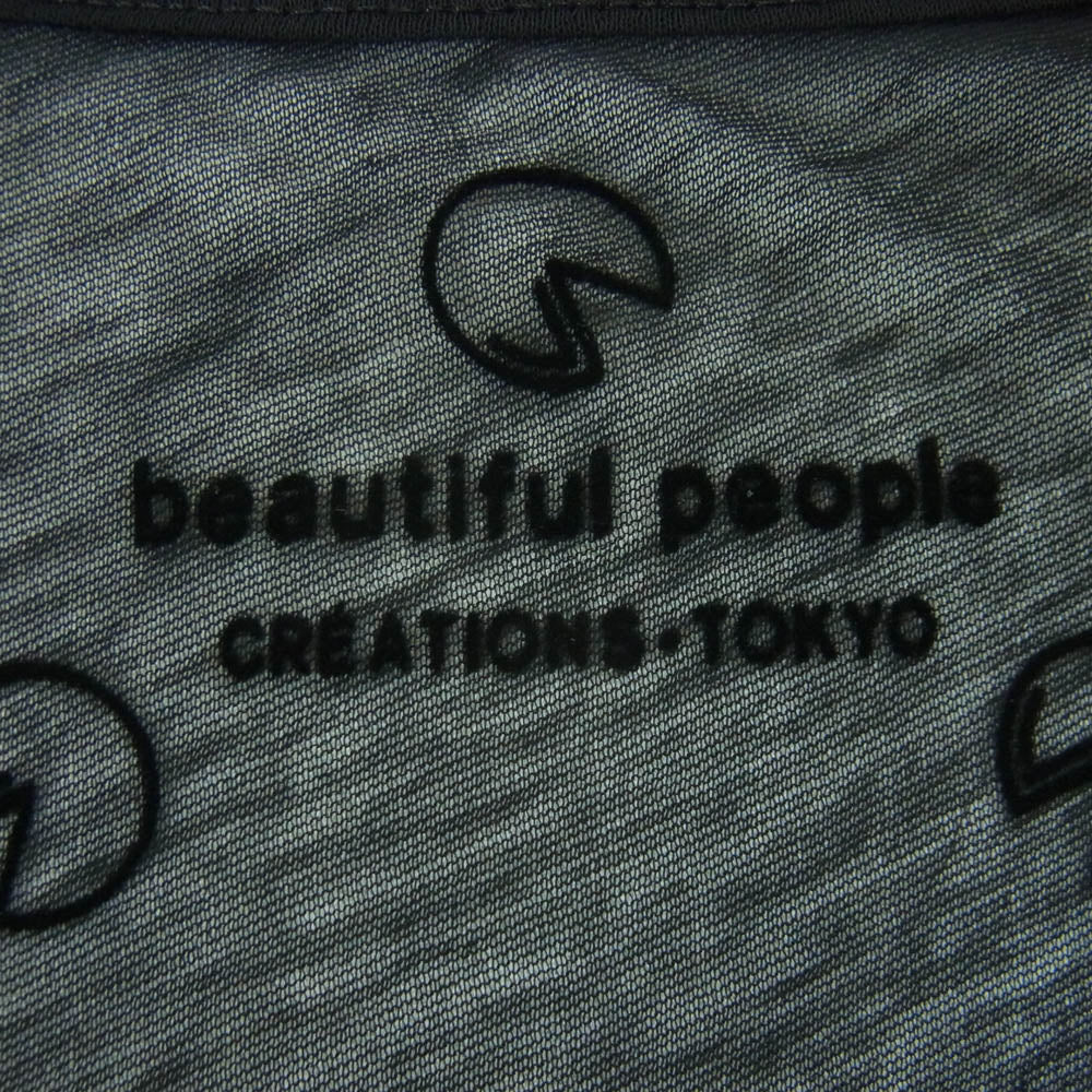 beautiful people ビューティフルピープル 1535310039 PAC-MAN sheer jersey crew neck top パックマン シアー ジャージー クルーネック トップ 長袖 Tシャツ ブラック系 36【新古品】【未使用】【中古】
