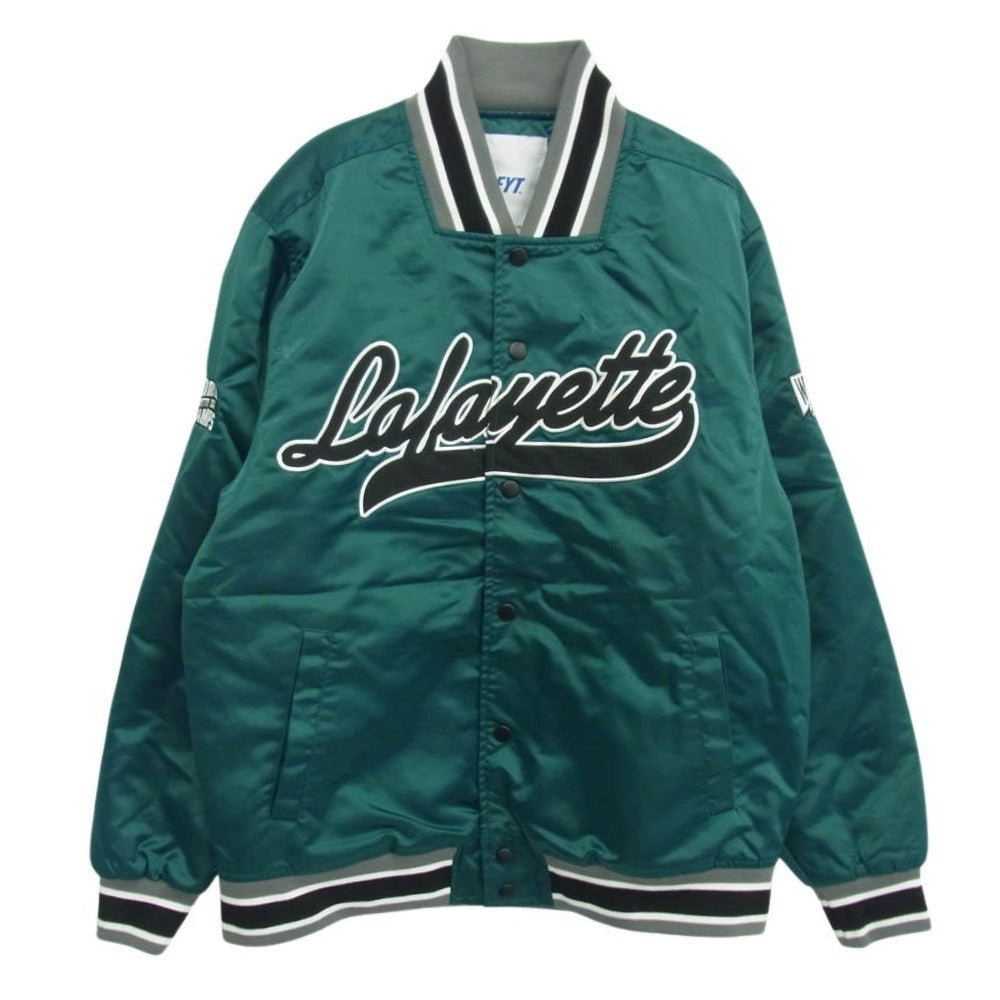 ラファイエット ヴァーシティー ジャケット スタジアムジャケット サテン スタジャン グリーン系 M【中古】