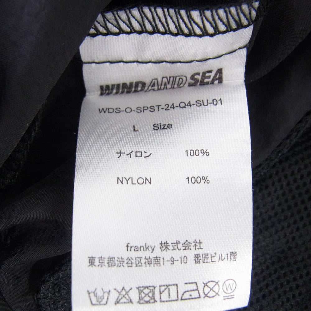 WIND AND SEA ウィンダンシー WDS-O-SPST-24-Q4-SU-01 Piping Track Jacket トラック ジャケット ブラック系 ライトブルー系 L【中古】