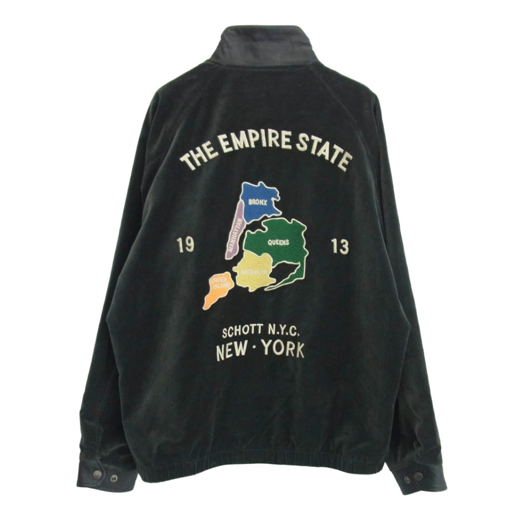 schott ショット 782-3252015 THE EMPIRE STATE スウィングトップ ベトジャン 別珍 ブルゾン ブラック系 L【中古】