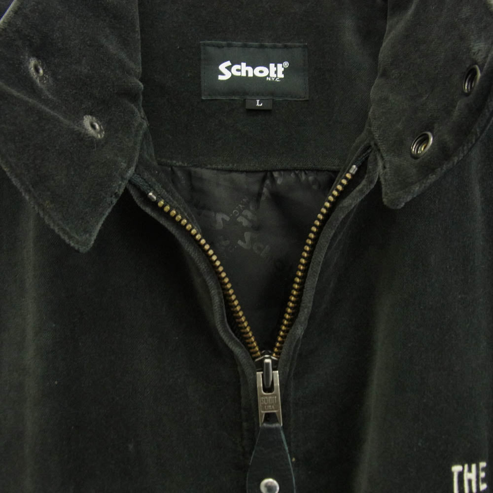 schott ショット 782-3252015 THE EMPIRE STATE スウィングトップ ベトジャン 別珍 ブルゾン ブラック系 L【中古】