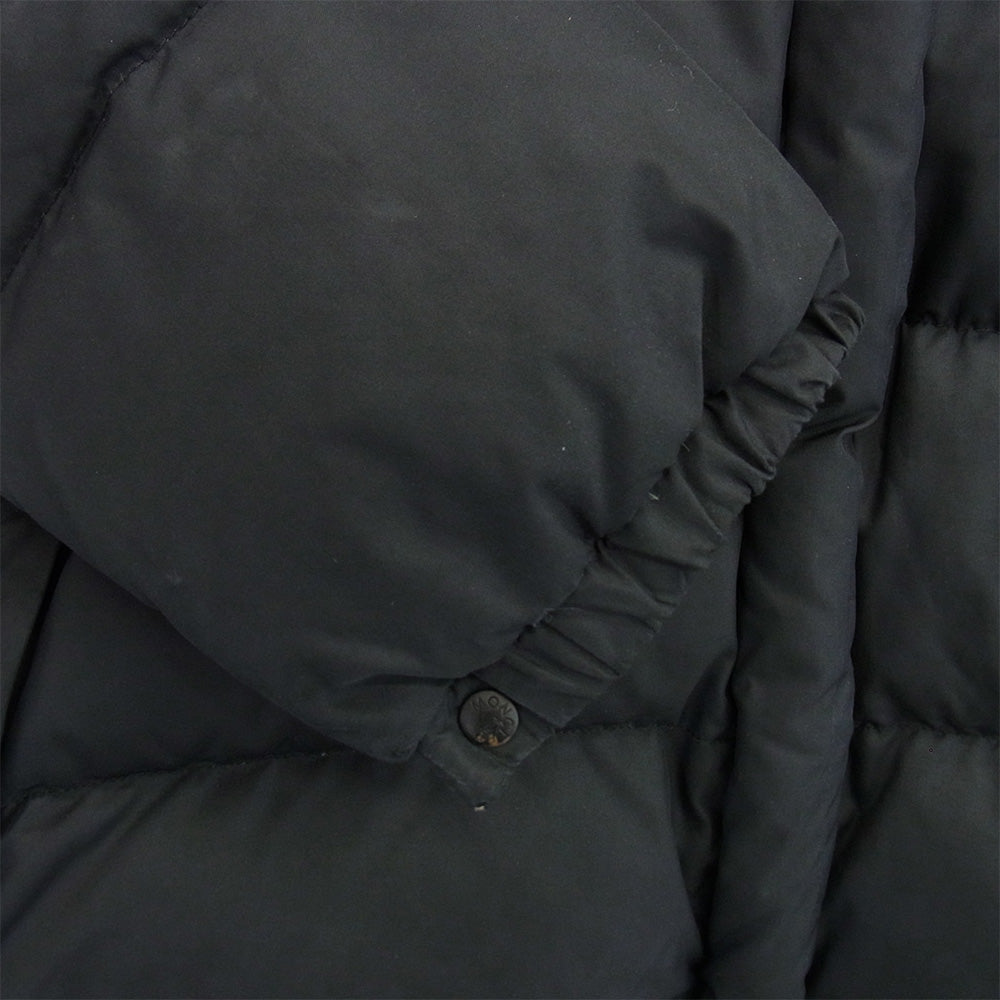 MONCLER モンクレール 茶タグ スナップボタン ジップアップ ファー ダウン ジャケット ブラック系 1【中古】