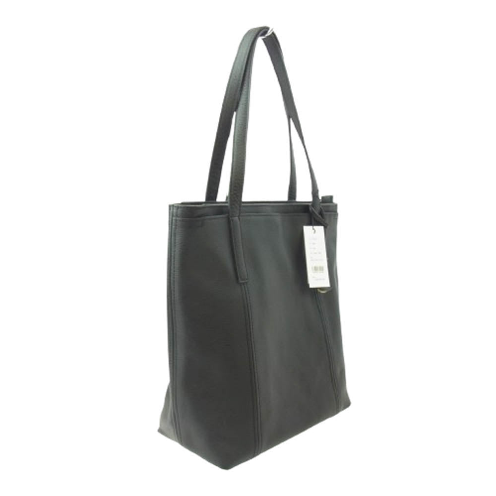 aniary アニアリ 07-02012 Shrink Leather シュリンクレザー トートバッグ ブラック系【極上美品】【中古】