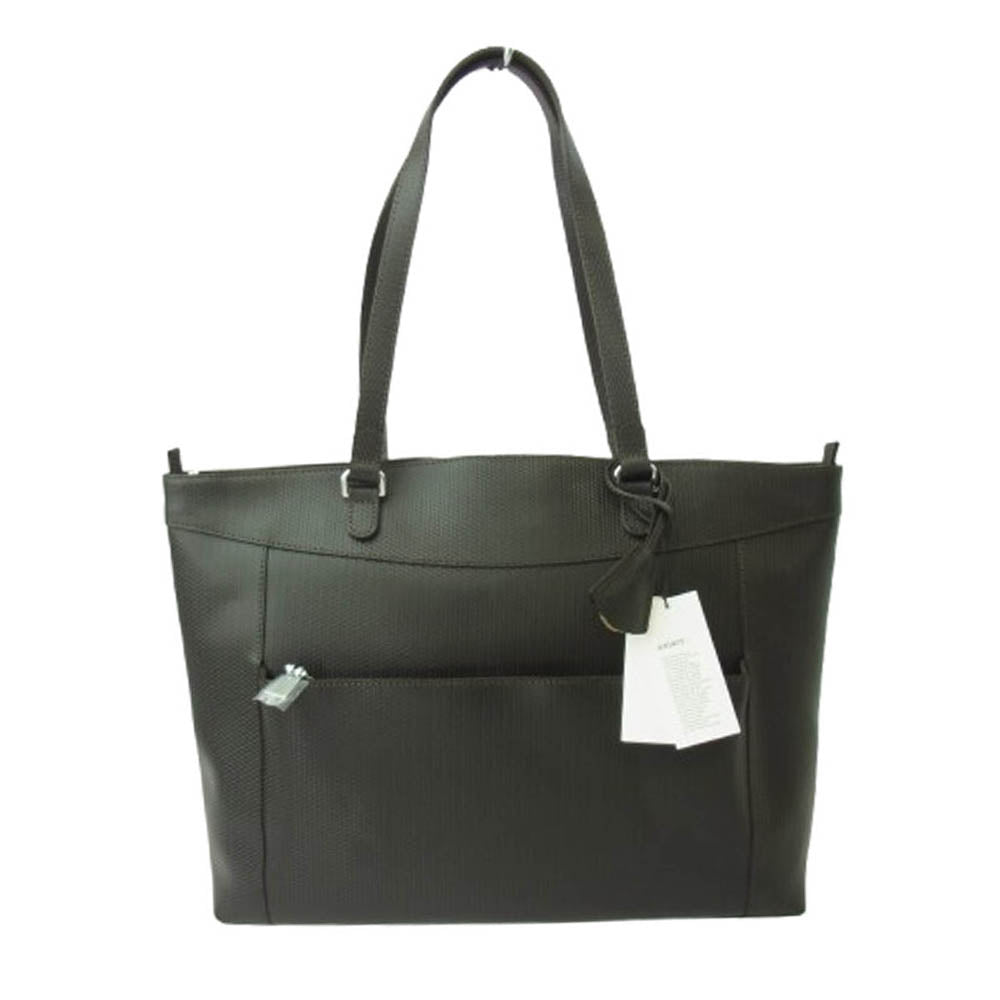 aniary アニアリ 34-02000 G-Film Leather ジーフィルムレザー トートバッグ ダークブラウン系【極上美品】【中古】