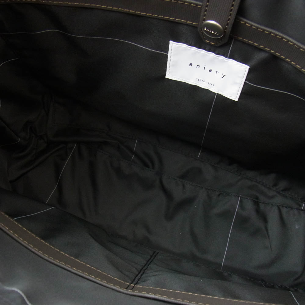 aniary アニアリ 34-02000 G-Film Leather ジーフィルムレザー トートバッグ ダークブラウン系【極上美品】【中古】