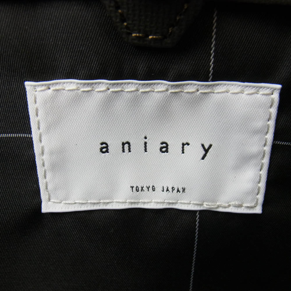 aniary アニアリ 34-02000 G-Film Leather ジーフィルムレザー トートバッグ ダークブラウン系【極上美品】【中古】