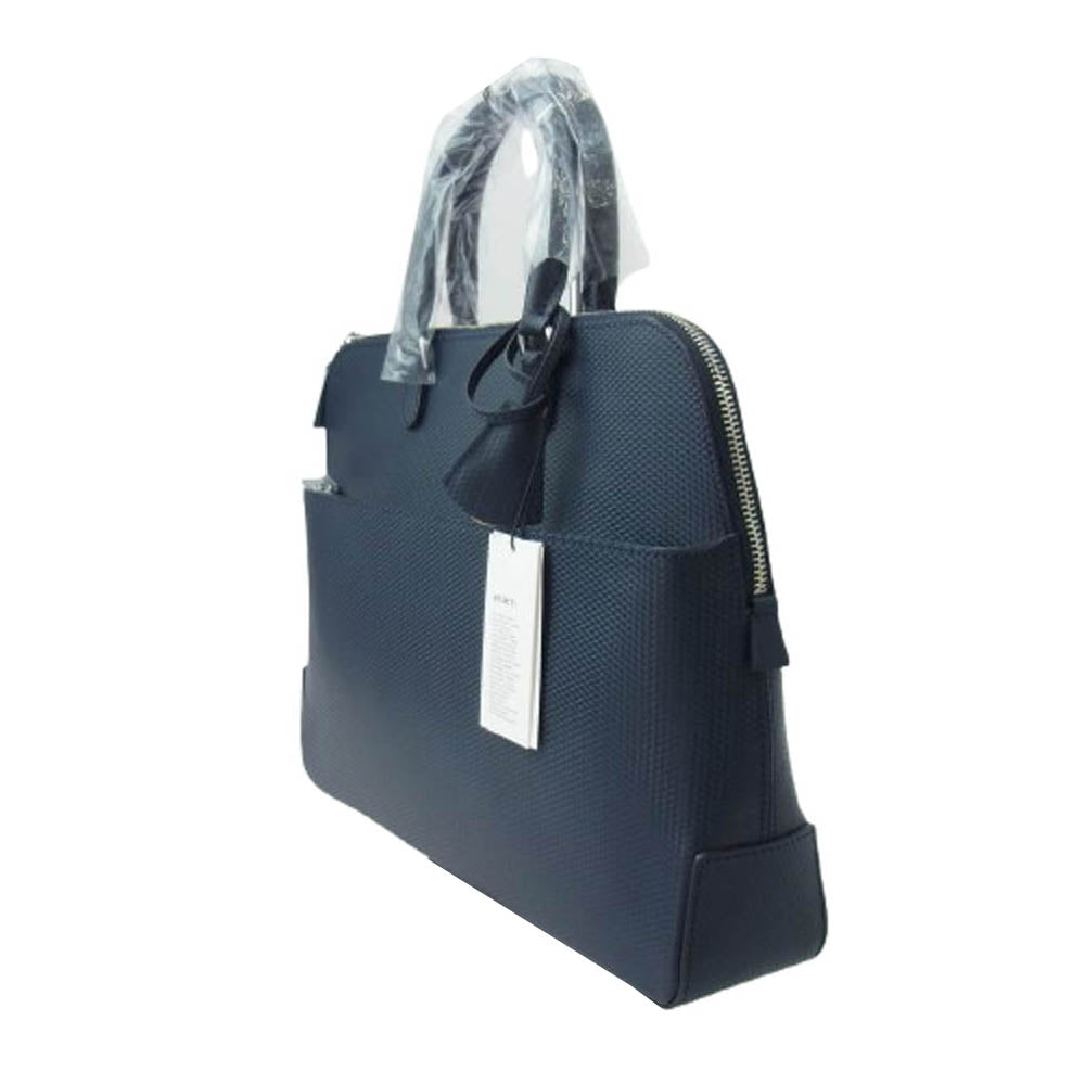 aniary アニアリ 34-01000 G-Film Leather ジーフィルムレザー ブリーフバッグ ネイビー系【極上美品】【中古】